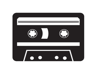 Fototapeta premium Minimal Media Audio and Video Silhouette Icon Designed in Clean Vector Style