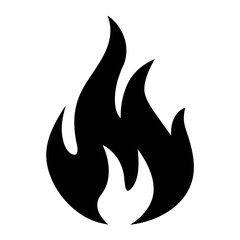 Vector graphic of a black fire flame illustration for design projects and creative artwork needs