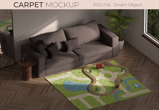 Playroom Carpet Mockup