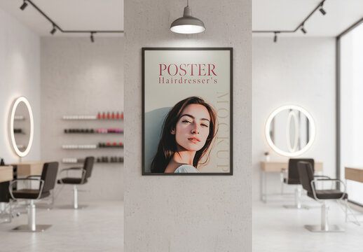 Hair Salon Poster Mockup