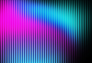 Abstract gradient ribbed glass texture in turquoise blue pink tones