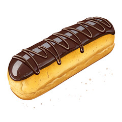 Delicious chocolate eclair pastry dessert food photography sweet treat baked goods culinary delight tasty snack