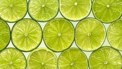 Lime slices arranged in a pattern