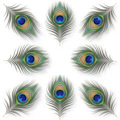 Obraz premium Peacock Feather Pattern Design.