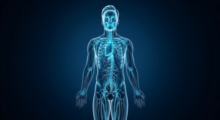 Human Vascular System: Digital Anatomical Illustration