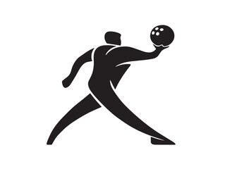 Bowling Competition Symbol in Stylish Silhouette Vector Illustration Design Artwork