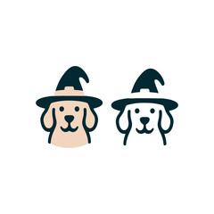Spooky Canine Celebration Charming Dog Characters with Witch