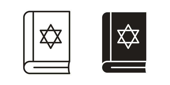 Tanakh book icon clipart and lineart vector symbols