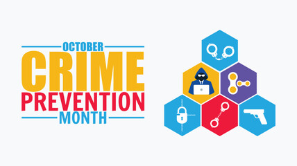Crime Prevention Month Law Enforcement and Security Graphic
