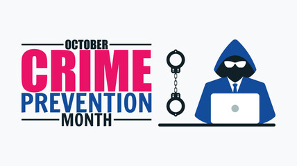 Crime Prevention Month Law Enforcement and Security Graphic