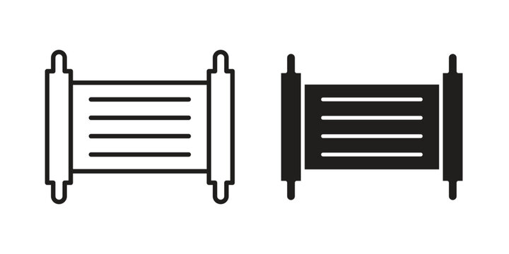 Scroll Torah icon clipart and lineart vector symbols