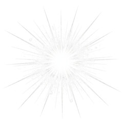 Obraz premium White starburst effect isolated on transparent background
