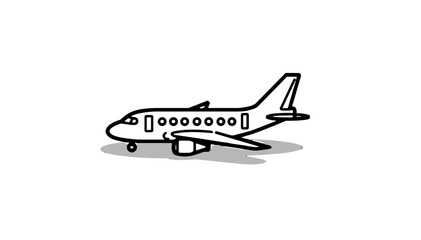 Airplane illustration featuring a Boeing design  for air travel
