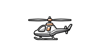 Helicopter vehicle illustration in modern design for aerial transport
