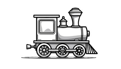 Classic steam locomotive illustration representing vintage train technology 