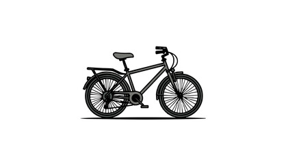 Bicycle with hand brakes illustration in modern design  for cycling enthusiasts