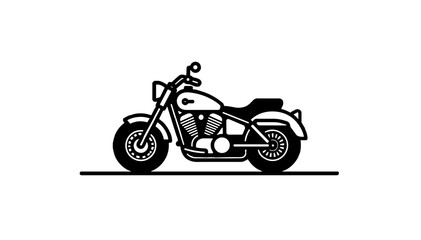 Motorcycle bike illustration in classic style for biking enthusiasts