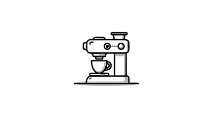 Vector illustration of a coffee machine