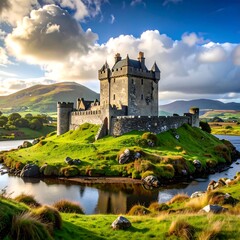Majestic castle on an island