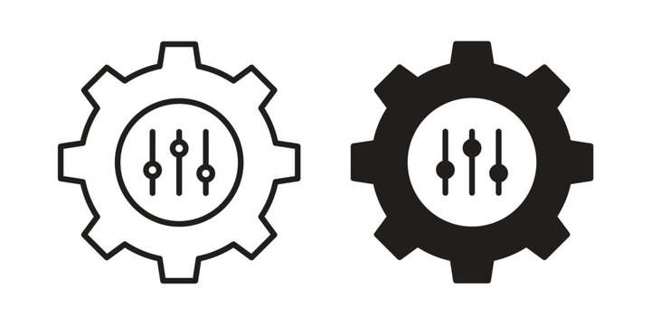 Mass customization icon clipart and lineart vector symbols