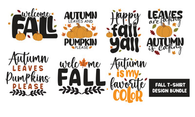Fall T- Shirt Design Bundle