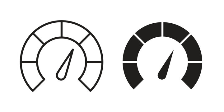 Gauge icon clipart and lineart vector symbols