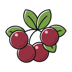 Obraz premium vector illustration of ripe berries