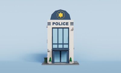 아이소메트릭 경찰서 건물 Isometric Police Station Building