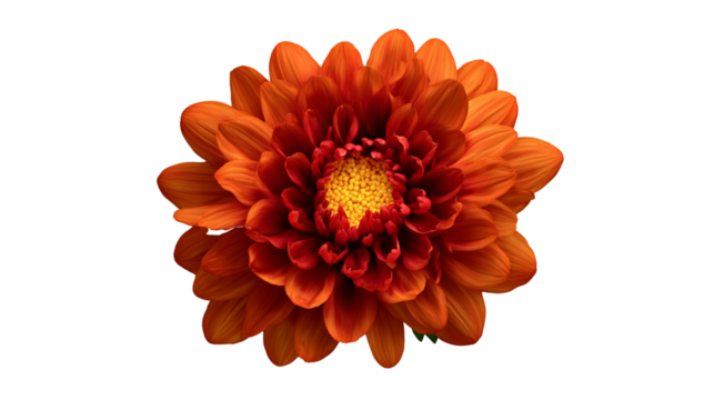 isolated transparent Red chrysanthemum flower close-up, blooming red petals floral macro, autumn chrysanthemum blossom, Autumn floral photography for seasonal decor, Macro chrysanthemum for botanical  - Powered by Adobe