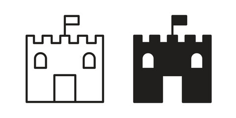 Castle icon clipart and lineart vector symbols © Bsbd