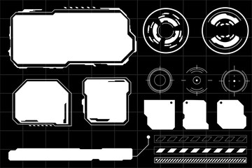 Futuristic Sci-Fi HUD Interface Elements Set