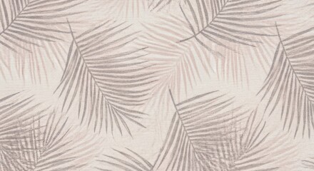Soft pastel palm leaf pattern for serene and elegant designs