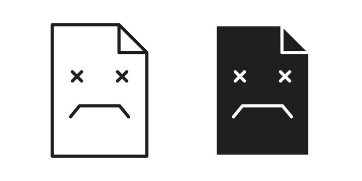 Broken Image icon clipart and lineart vector symbols