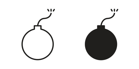 Bomb icon clipart and lineart vector symbols © Bsbd