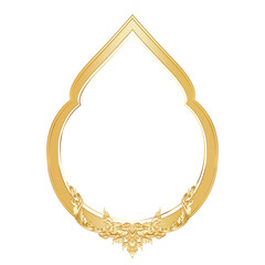 Obraz premium golden frame isolated thai