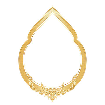 golden frame isolated thai