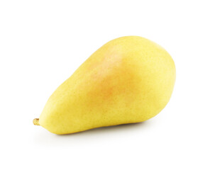 One fresh ripe pear isolated on white