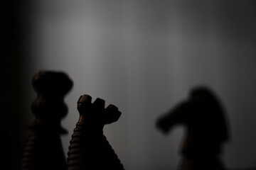 Black pieces of chess