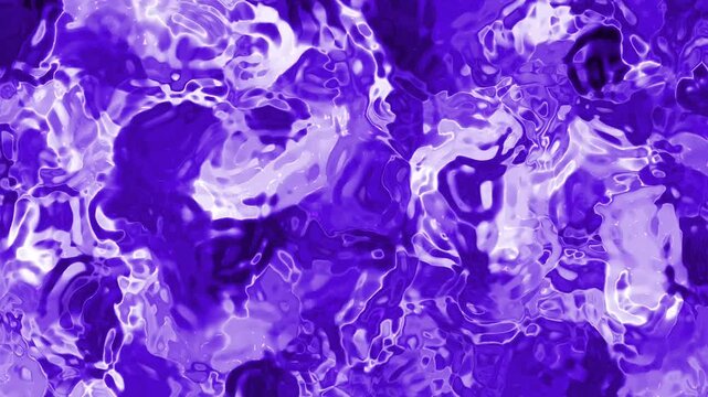 Abstracts Plastic Water A, Abstract Purple Liquid Surface with Dynamic Texture and Light Refraction Background,  Stock royalty free video.