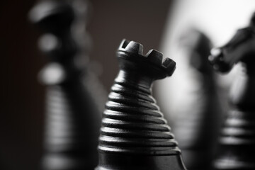 Black pieces of chess