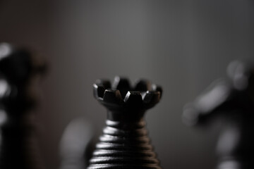 Black pieces of chess