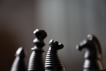Black pieces of chess