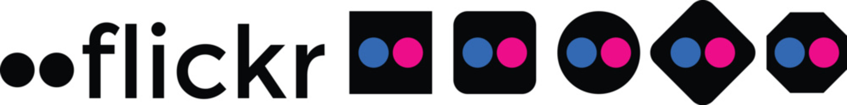 flickr logo icon. Popular online photo-sharing site platform. Social media app. Design can use for web and mobile app. Social media design concept
