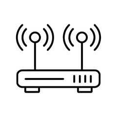 wifi router icon designed outline style icon Wifi signal icon vector wireless internet hotspot