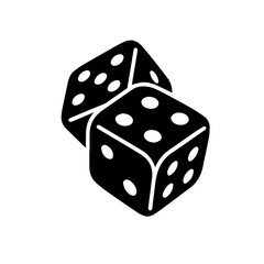 Game dice icon isolated on white background Vector illustration
