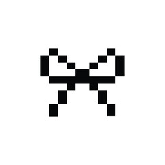 pixel mini bow silhouette.