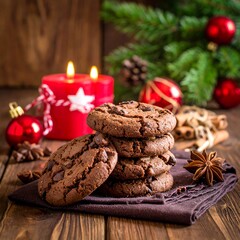 Festive chocolate chip cookies