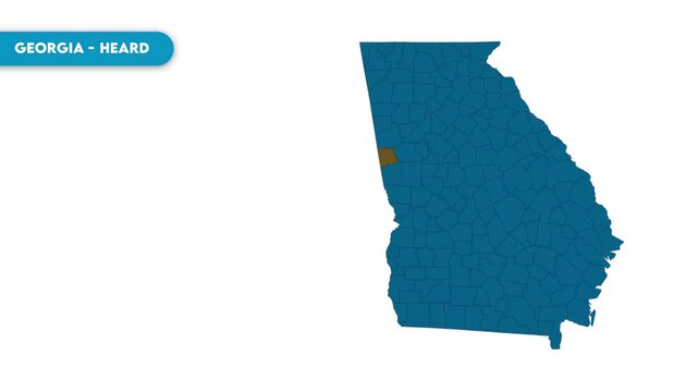 Heard Map Video, Georgia map, Political Map of Georgia, national flag and borders, perfect for presentations, travel, education, geography, and global studies.