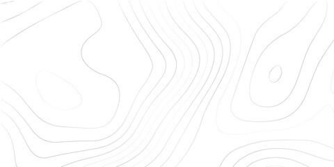 Vector art of contour line topography, depicting elevation changes through isolines, offering a simplified yet informative view of the terrains undulations and features