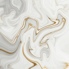 Obraz premium Luxury white and gold marble background with metallic shimmer, elegant fluid ink texture, modern minimalist liquid art design, abstract alcohol ink marble vector illustration